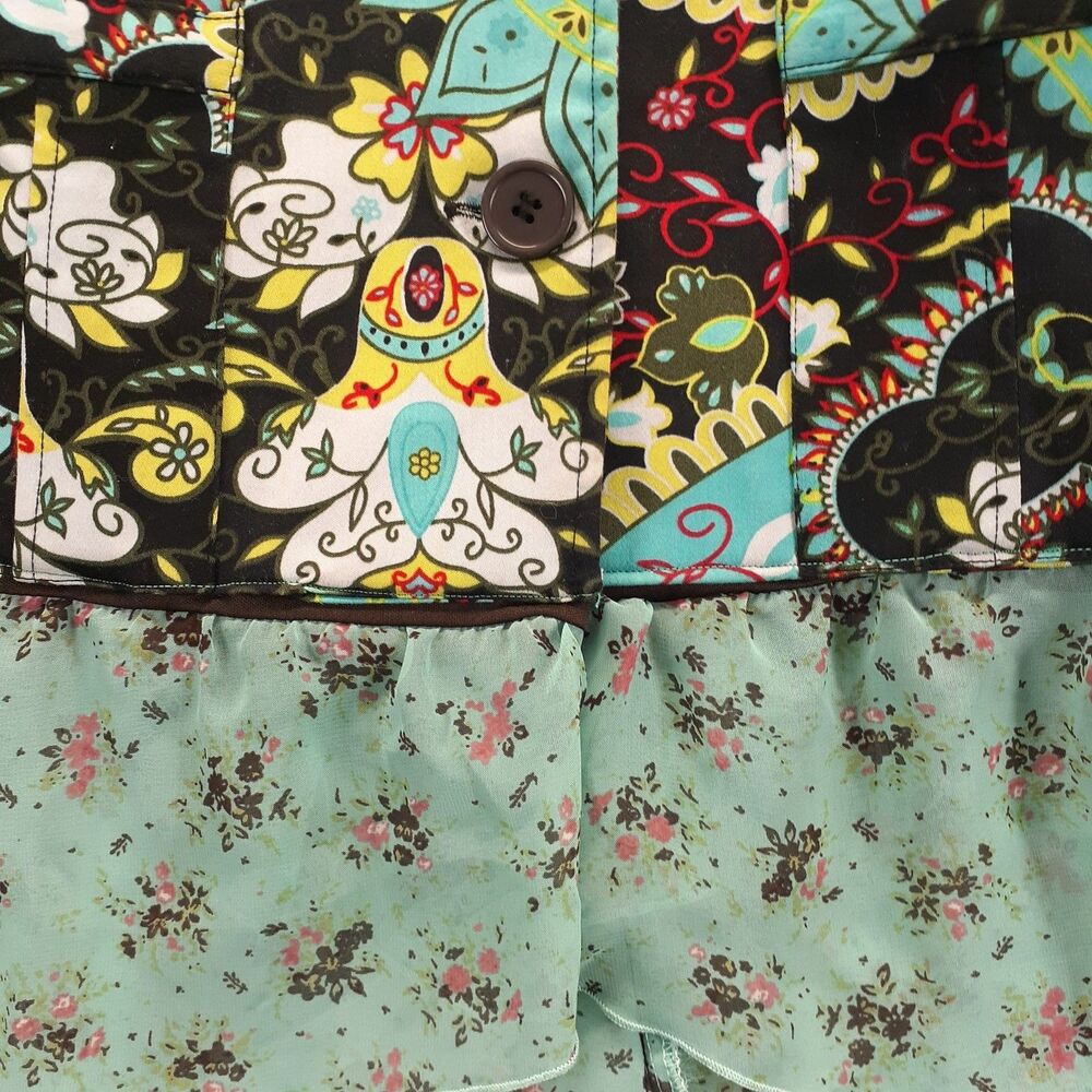 Studio JPR Women’s Sz 8 Multicolor Sleeveless Blazer Style Vest Floral (Altered) - Picture 10 of 12